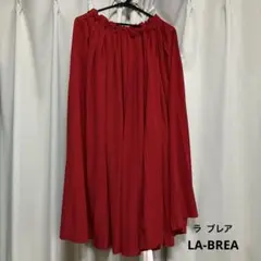 ◆ヴィンテージ◆美品◆LA-BREA◆ラブレア♥真紅のマキシプリーツスカート♥