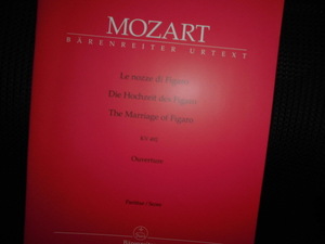 ■MOZART モーツァルト BARENREITER URTEXT Le nozze di Figaro Die Hochzeit des Figaro The Marriage of Figaro KV492 Ouverture■楽譜