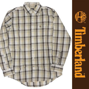 新品 Timberland L/S SHIRT ティンバーランド 長袖シャツ チェック ブラウン コットン アウトドア 胸ポケット S 正規品 2