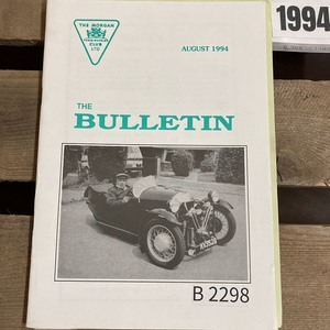 B2298　1994　 「THE BULLETIN THE MORGAN CLUB」モーガンクラブ　クラシック 　オートバイ 英国車 旧車　ビンテージ