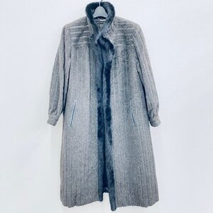 【TJ1908】1円～ Cremona クレモナ アルパカコート ロング丈 SIZE13 A3 肩幅約41㎝ 着丈約117㎝ シミ・劣化有 レディース アルパカ100％