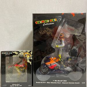 京商× MINICHAMPS 1/12 Repsol HONDA RC211V 2002 Moto GP 初優勝 バレンティーノ・ロッシ & 1999 #46 フィギュア バイク 絶版 ミニカー