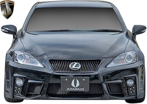 【M’s】LEXUS 20系 IS GSE20 GSE21 (2005.9-2013.4) AIMGAIN 純VIP GT フロントバンパー FRP 未塗装 エイムゲイン エアロ パーツ