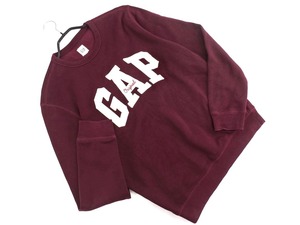 GAP ギャップ 裏起毛 ロゴ スウェット sizeM/ボルドー ◇■ ☆ elb9 メンズ