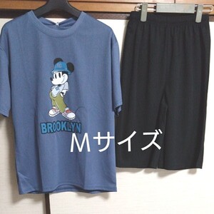 ①ディズニー　ミッキーブルックリン　MICKEY BROOKLYN　メンズ　半袖　ハーフパンツ　Ｍサイズ 