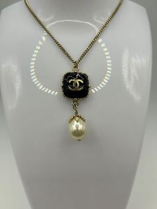 【レア】1円〜 CHANEL シャネル ネックレス ココマーク パール マメ 08 A レディース チェーン ゴールド