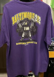 ★USA古着　わし　鷲モチーフ　ラグビー　バックプリント　Tシャツ 紫　purple GILDAN 2XL 大きいサイズ