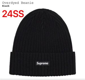 24SS Supreme Overdyed Beanieシュプリーム オーバーダイド ビーニー ブラック ニット帽