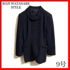 KOJI WATANABE STYLE✨ジャケット　丸襟　ネイビー　9号