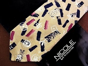 ♪26428C♪良品【アート デザイン 柄】ニコル【NICOLE】ネクタイ