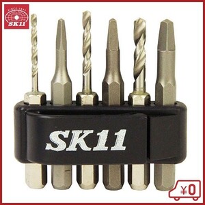 SK11 六角軸折れこみボルト抜き セットドリルビット 6.35mm六角軸