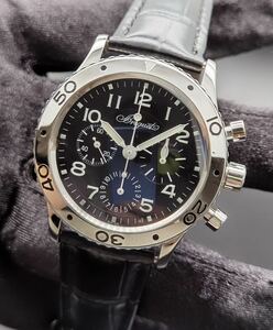 中古美品 ブレゲ Breguet アエロナバル タイプ XX 3800フライバック クロノグラフ ブラック文字盤 SS 自動巻き メンズ 腕時計