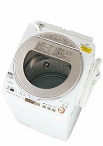 【中古】 シャープ 洗濯乾燥機 タテ型 穴なし槽 9Kg ゴールド ES-TX9A-N