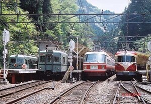 【鉄道写真】南海電鉄モハ20001『こうや』＆モハ30003『こうや』＆モハ22025＆モハ21003 [0008208]（直近終了分の再々出品）