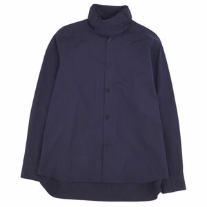 美品 ジルサンダー JIL SANDER シャツ ロングスリーブ 長袖 無地 ハイネック コットン トップス メンズ 40/15 3/4 cf05on-rm05f10199