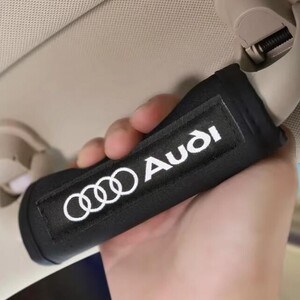 2個セット AUDI アウディ スキニー アシストグリップカバー ルーフハンドルカバー 黒 ブラック S line RS skg