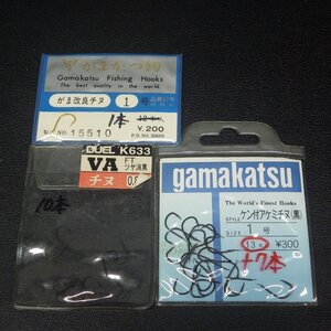 gamakatsu がま改良チヌ ケン付アケミチヌ チヌ 0.8号/1号 3枚(合計31本)セット ※数減有※在庫品(25g0408)※クリックポスト