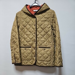 AIGLE　エーグル　キルティングジャケット　ブラウンベージュ　M 　フード付き