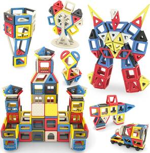 158pcs AMYCOOL マグネットブロック磁気 おもちゃ 磁石 ブロック マグネットおもちゃ 子供 知育玩具 おもちゃ 女の