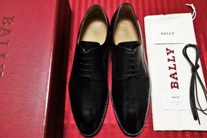 定価１１．５万円 未使用品 バリー（BALLY）ロゴ ビジネスシューズ US７EEE UK６(日本サイズ25.5cm程度) 黒