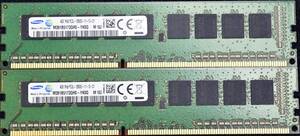 4GB 2枚組 (合計:8GB) PC3L-12800E DDR3L-1600 ECC 1.35V/1.5V 1Rx8 片面実装 240pin ECC Unbuffered DIMM Samsung (管:ED128 x3s