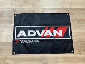 約60x90cm ヨコハマADVAN USDM 世田谷 アドバン レーシング 旧車 特大フラッグ バナー タペストリー 旗 ガレージ装飾 店内装飾 タイヤ