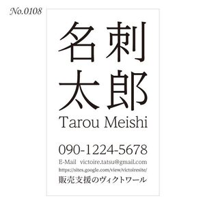 オリジナル名刺印刷 100枚 両面フルカラー 紙ケース付 No.0108