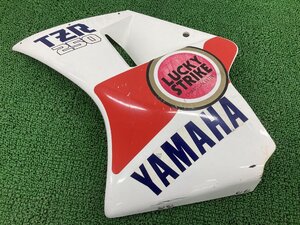 TZR250 サイドカウル 左 赤/白 1KT ヤマハ 純正 中古 バイク 部品 当時物 ペイント素材に 割れ欠け無し 車検 Genuine