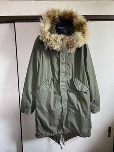 【即決】 【ファー + ボアライナー取外し可能】 GREEN グリーン MODS COAT モッズコートファー ボアライナー付き 即決早い者勝ち