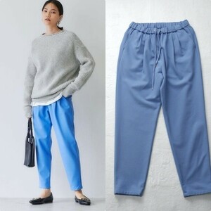 【即決】新品タグ付*グリーンレーベル｜起毛仕立て♪イージーパンツ38 ブルー 送料230円〜（ green label relaxing）