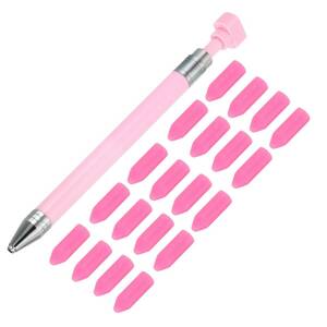 【数量限定】ピンク色 ワックス付きペン 20個 ダイヤモンドアート用アクセサリー ワックス付きダイヤモンドアートペン PATIKI