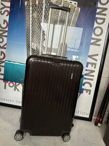 【即決/即納】！良好！RIMOWA リモワ SALSA DELUXE サルサデラックス スーツケース ブラウン 茶 4輪 マルチホイール TSAロック 63L 872.63