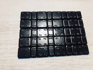 バランスウェイト　300g　5本　黒　ブラック　アルミホイール用　両面テープ　おもり　バランサー　5g10g刻み