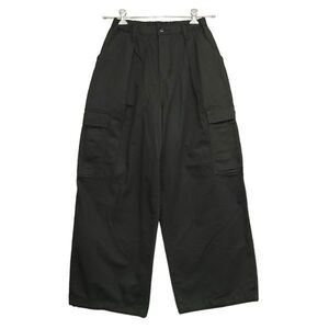 261579【Sサイズ】ALPHA INDUSTRIES スーパーワイド コットン カーゴパンツ ブラック TB1077-001 アルファインダストリーズ メンズ