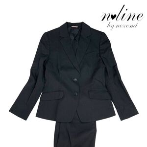 10T216☆ n-line by nozomi 洋服の青山 ブラック フォーマル 入学式 就活 パンツ スーツ セットアップ フォーマル 佐々木希プロデュース M