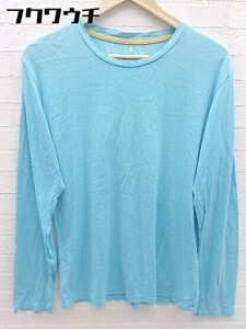 ◇ green label relaxing グリーンレーベル UNITED ARROWS 無地 長袖 Tシャツ カットソー サイズL ブルー メンズ