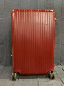 12 RIMOWA リモワ キャリーケース No. 6555 サイズ 75×49×27 重量4.4kg 容量87 レッド スーツケース あ