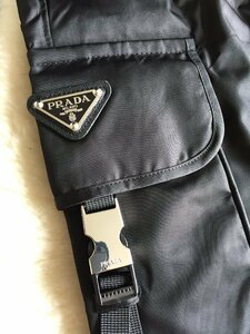 極美品　PRADA　プラダ　メンズ　完売　Re-Nylon　トライアングルタグ付　ナイロンカーゴパンツ☆34　ブリオーニHERMESエルメスハンガー付