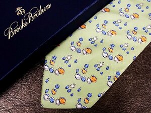 ♪vr0690♪良品♪【BROOKS BROTHERS】ブルックスブラザーズ【魚 フィッシュ 柄】ネクタイ