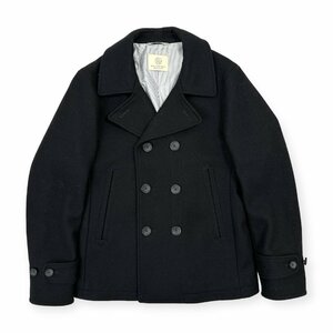 BEAUTY&YOUTH UNITED ARROWS メルトンウール タイト ピーコート ジャケット S / 黒 ブラック メンズ