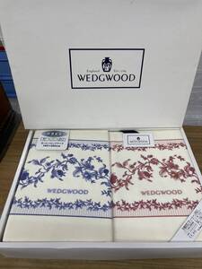 送料無料S89201 Wedgwood 形態安定フラットシーツ 2枚入 140×250cm 未使用