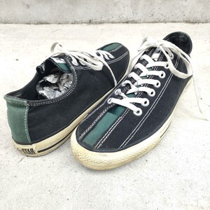 【稀少/90s/USA製】コンバースCONVERSE/オールスターALL STAR/キャンバス/バイカラー/ローカット/スニーカー/29/10.5/黒/R070911/0054/