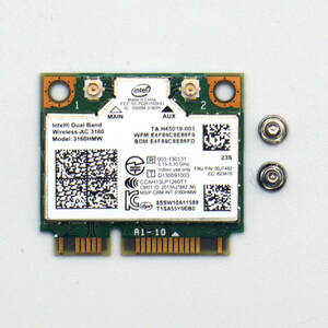 Wi-Fiカード Intel Dual Band Wireless-AC 3160 Bluetooth 4.0 【動作確認済み】