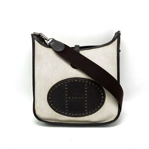 1円 良品 HERMES エルメス エヴリン2 トワルアッシュ × トリヨンクレマンス ショルダー バッグ □I刻印 eD11162N