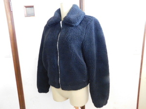 ma38 H&M DIVIDCD モコモコファー 黒 ジップアップ サイズ XS 155/80A：小さいサイズ