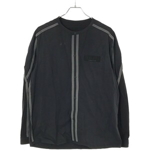 White Mountaineering ホワイトマウンテニアリング 18AW NO COLLAR SHIRT 異素材切替ノーカラーシャツ ブラック系 1 ITJ83JA3QK7I