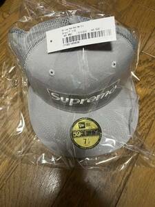 supreme New ERA 24SS 7 1/2 59.6 box logo mesh back グレー