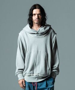 glamb Big Drape Hoodie サイズS GRAY グラム ビッグドレープフーディー オーバーサイズパーカー