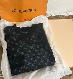 VUITTON ルイヴィトン　ニット　セーター　モノグラム　極美品　長袖　 ブラック　スウェット