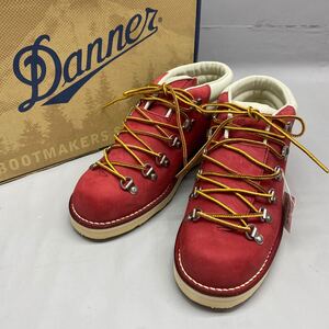 Y■① Danner ダナー Mt.RIDGE MID CRYSTY マウンテンリッジ ミッド クリスティ マウンテンブーツ 25㎝ レッド 赤 スエード レザー 靴 